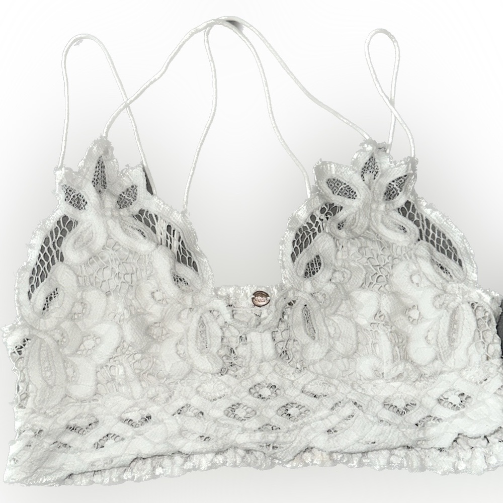 FREE PEOPLE Bralette White Lace